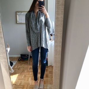 NWT Michael Stars Grey Cowl Neck Top